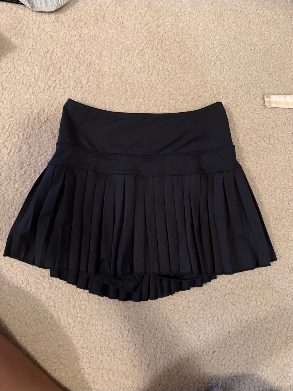 Women's Black Pleated Performance Skort